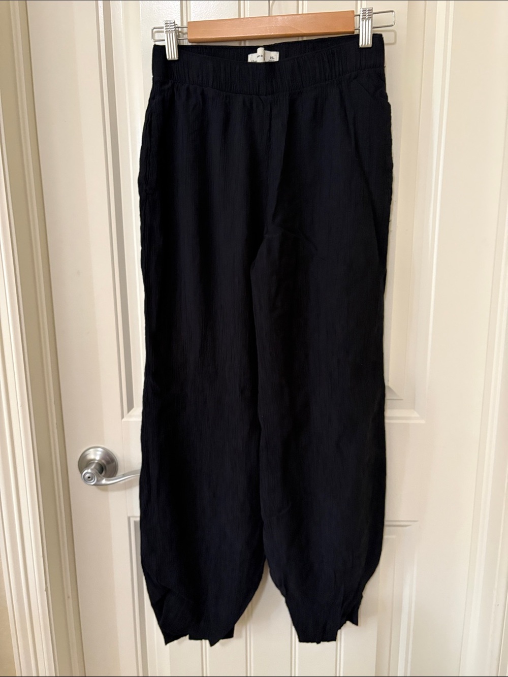 Abercrombie &‎ Fitch Black Relaxed Elastic-Waist pants